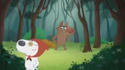 Um den Wolf zu verwirren, trägt auch Dog jetzt ein rotes Kopftuch.