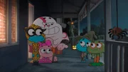 v.li.: Nicole, Richard, Anais, Gumball, Darwin