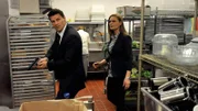 Brennan (Emily Deschanel) und Booth (David Boreanaz) geraten bei ihren Ermittlungen in eine brenzlige Situation.