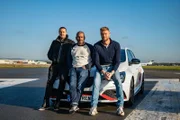 V.l.: Paddy McGuinness, Chris Harris, Freddie Flintoff