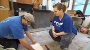Wilhelm und Tanja bei der Arbeit