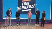 V.l.: Gastgeber Max Giermann, Michael Kessler, Mirja Boes, Max Mutzke und Tahnee.