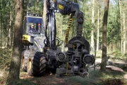 Der Harvestor kann täglich über 200 Bäume zum Fall bringen. Weitere Fotos erhalten Sie auf Anfrage.