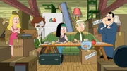 L-R: Francine, Roger, Hayley, Jeff, Klaus, Stan