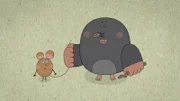 Die kleine Feldmaus hat Mitleid mit dem blinden Maulwurf. Er darf sich an ihrem Schwanz festhalten und wird zu dem Ort geleitet, wo Lena ihr Lied spielt, um den Frühling zu begrüßen.