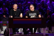 Rateteam-Kapitän Elton (r.) und der Geiger David Garrett (l.) bilden ein Rateteam.