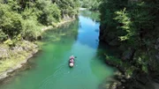 Kayak-Fahrer an der Steyr.