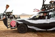 Adam Savage sits in his car, ready to begin the Melee.