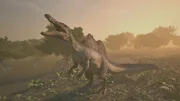 Der Spinosaurus lange Zeit steht der gigantische Fleischfresser an der Spitze der Nahrungskette.
