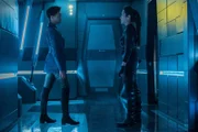 "Light and Shadows" -- Episode #207 -- Pictured (l-r): Sonequa Martin-Green as Burnham; Michelle Yeoh as Georgiou of the CBS All Access series STAR TREK: DISCOVERY.