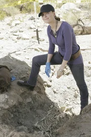 Dr. Temperance "Bones" Brennan (Emily Deschanel) untersucht ein Skelett, das mitten in der Wüste in der Nähe der Spieler-Metropole Las Vegas gefunden wurde.