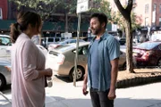 LAW & ORDER: SPECIAL VICTIMS UNIT -- "Murdered at a Bad Address" Episode 21006 -- Pictured: (l-r) Mariska Hargitay as Captain Olivia Benson, Michael Weston as Simon Marsden.