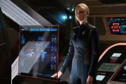 Pictured: Sara Mitich as Lt. Nilsson of the CBS All Access series STAR TREK: DISCOVERY.