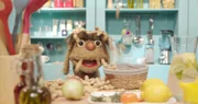 Moppi unter der Erdnussdusche