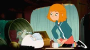 Lilli misst Fieber bei krankem Hektor und macht ihm Zwiebelwickel.