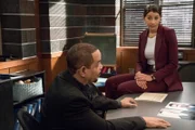 LAW & ORDER: SPECIAL VICTIMS UNIT -- "Murdered At A Bad Address" Episode 21006 -- Pictured: (l-r) Ice T as Detective Odafin "Fin" Tutuola, Jamie Gray Hyder as Katriona "Kat" Azar Tamin -- (Photo by: Virginia Sherwood/NBC)