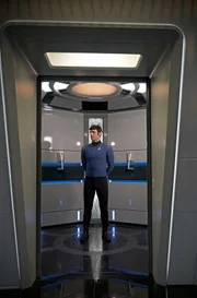 "Such Sweet Sorrow, Part 2" -- Ep#214 -- Pictured: Ethan Peck as Spock of the CBS All Access series STAR TREK: DISCOVERY.