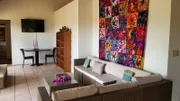 Living room at Casa Oceania, as seen on HGTV's Caribbean Life.