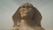 Der Kopf der großen Sphinx-Statue von Gizeh.
