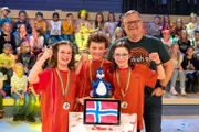 Das rote Rateteam aus Oslo/Norwegen freut sich über die spannenden Erfahrungen heute bei "1, 2 oder 3".