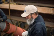Ken Kerr working on Myrtle Irene.