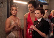 L-R: Tuuli Narkle as AFP Liaison Officer Constable Evie Cooper, Olivia Swann as NCIS Special Agent Captain Michelle Mackey and Mavournee Hazel as Forensic Pathologist ìBluebird 'Blue' Gleeson in NCIS: Sydney, episode 7, season 1, streaming on Paramount+