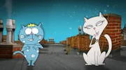 Kalli mag Katzen, aber warum fangen die Mäuse? Er möchte ein Kalli-Kater sein und, schwupps, lernt er eine nette Katzendame kennen...