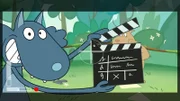 Valentin schlägt die Filmklappe. Film ab!