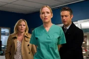 LAW & ORDER: SPECIAL VICTIMS UNIT -- "Dare" Episode 1916 --  Pictured: (l-r) Kelli Giddish as Detective Amanda Rollins, Janel Moloney as Dr. Lorraine Franchella, Peter Scanavino as Dominick "Sonny" Carisi -- (Photo by: Michael Parmelee/NBC)