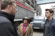 (v.l.n.r.) Iain Hobswain (Ian Burfield); Vera Stanhope (Brenda Blethyn); Aiden Healy (Kenny Doughty)