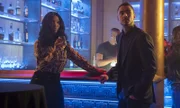 Cassie Brown (Brandy Norwood, l.); Derek (Quincy Brown, r.)