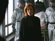 Scully (Gillian Anderson) sorgt dafür, dass die drei in der Bostoner U-Bahn gefundenen Leichen von der Seuchenaufsichtsbehörde untersucht werden.