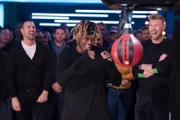 V.l.: Paddy McGuinness, KSI, Freddie Flintoff