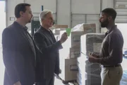 (v.l.n.r.) McGee (Sean Murray); Gibbs (Mark Harmon); Scott Gunderson (DeVaughn Nixon)