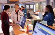 l-r: Dr. John Frost (Darren Barnet), Dr. Dean Archer (Steven Weber), Maggie Lockwood (Marlyne Barrett)