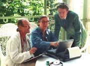 Herbert Fux (mi.), Alfons Haider (re.).