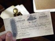 Die fiktive Währung, der Poyais-Dollar, des fiktiven Landes Poyais.