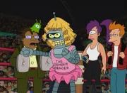 Hermes Conrad; Bender; Leela; Fry