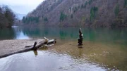 Steinerne Artefakte im Levicosee .