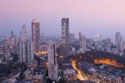 Skyline in Mumbai bei Nacht