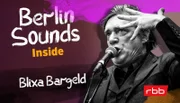 rbb Fernsehen BERLIN SOUNDS INSIDE - DER MUSIKTALK MIT ANJA CASPARY, "Blixa Bargeld (Folge 3)", am Mittwoch um 23:25 Uhr. Als Frontmann der Einstürzenden Neubauten hat er internationale Musikgeschichte geschrieben: Blixa Bargeld. Im Interview mit Anja Caspary erzählt er davon, wie er Iggy Pop und David Bowie bei Bolle in Schöneberg getroffen hat, warum er sich nicht als Punk sieht und warum er so gerne ins Nagelstudio geht.