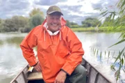 Reinhard Rogge auf dem Gülper See.