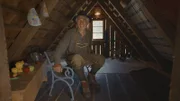 Nationalparkranger Michael Kirchweger im alten, für seine Tochter hergerichteten Dachstuhl, Forsthaus Bodinggraben, Nationalpark Kalkalpen