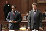 Der Anwalt Howard Gemeiner (Kadeem Hardison, l.) setzt alles daran, Dr. Gregory House (Hugh Laurie, r.) vor einer Haftstrafe bewahren zu können ...
