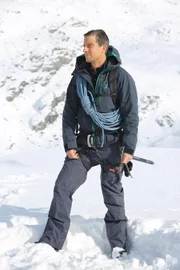 Switzerland - Bear Grylls on the mountain Rosablanche in the Swiss Pennine Alps filming for the 'Mountains' Episode. (National Geographic/Oliver Clague)