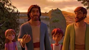 Josua und Kaleb erkunden als Spione das Land Kanaan. Sie vertrauen darauf, dass Gott ihnen das Land versprochen hat und es ihnen geben wird.