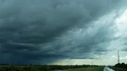 Storm clouds is seen from a distance. Photographed in Florida, USA.