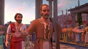 Barnabas und Paulus bei der Predigt (v.l.)