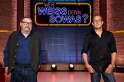 Treten bei "Wer weiß denn sowas?" als Kandidaten gegeneinander an: Der Schauspieler Walter Plathe (l.) und der Schauspieler Heino Ferch (r.).
