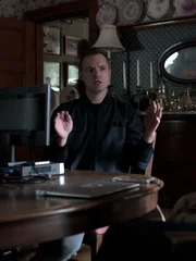 Paranormal Investigators Adam Berry and Amy Bruni at Libby House, Gorham, NH, discuss case